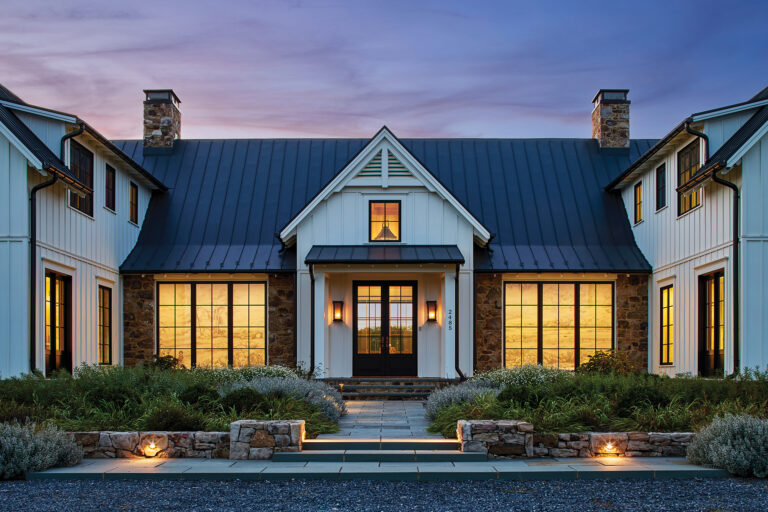 Clites Architects’ design for this Delaplane residence was inspired by local stable design and organized around an entry court.